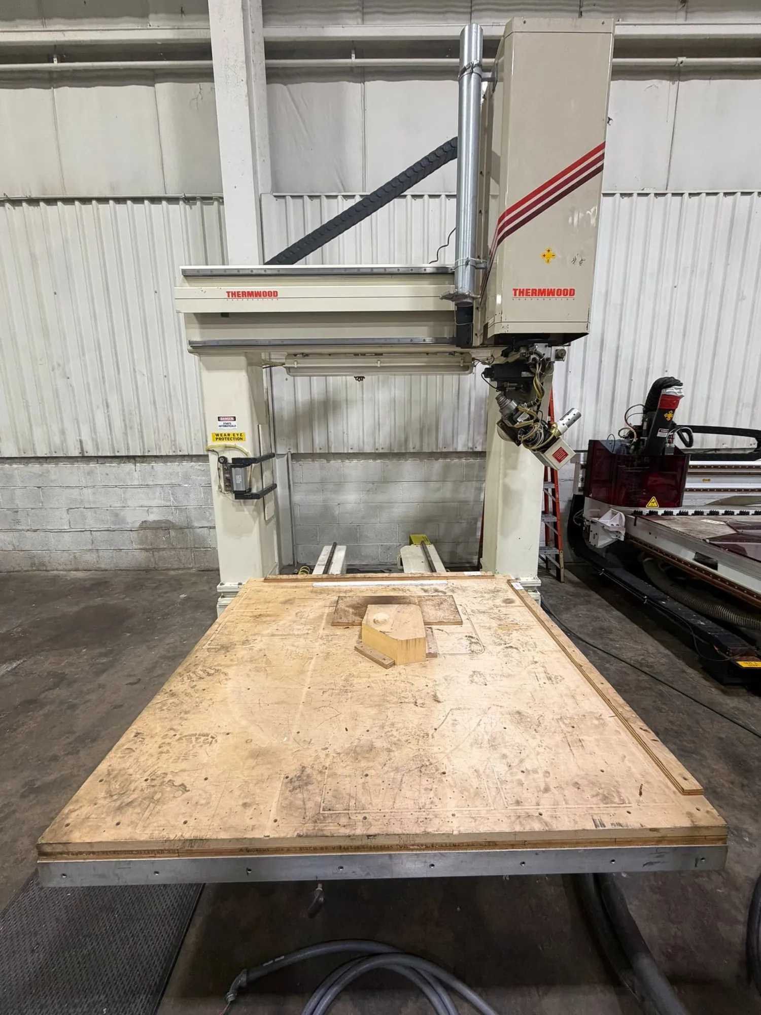 1999 THERMWOOD C67 5-AXIS CNC ROUTER, 5'X5' TABLE, 8HP SPINDLE, 24" Z, 60" X/Y TRAVEL - CNC ROUTERS