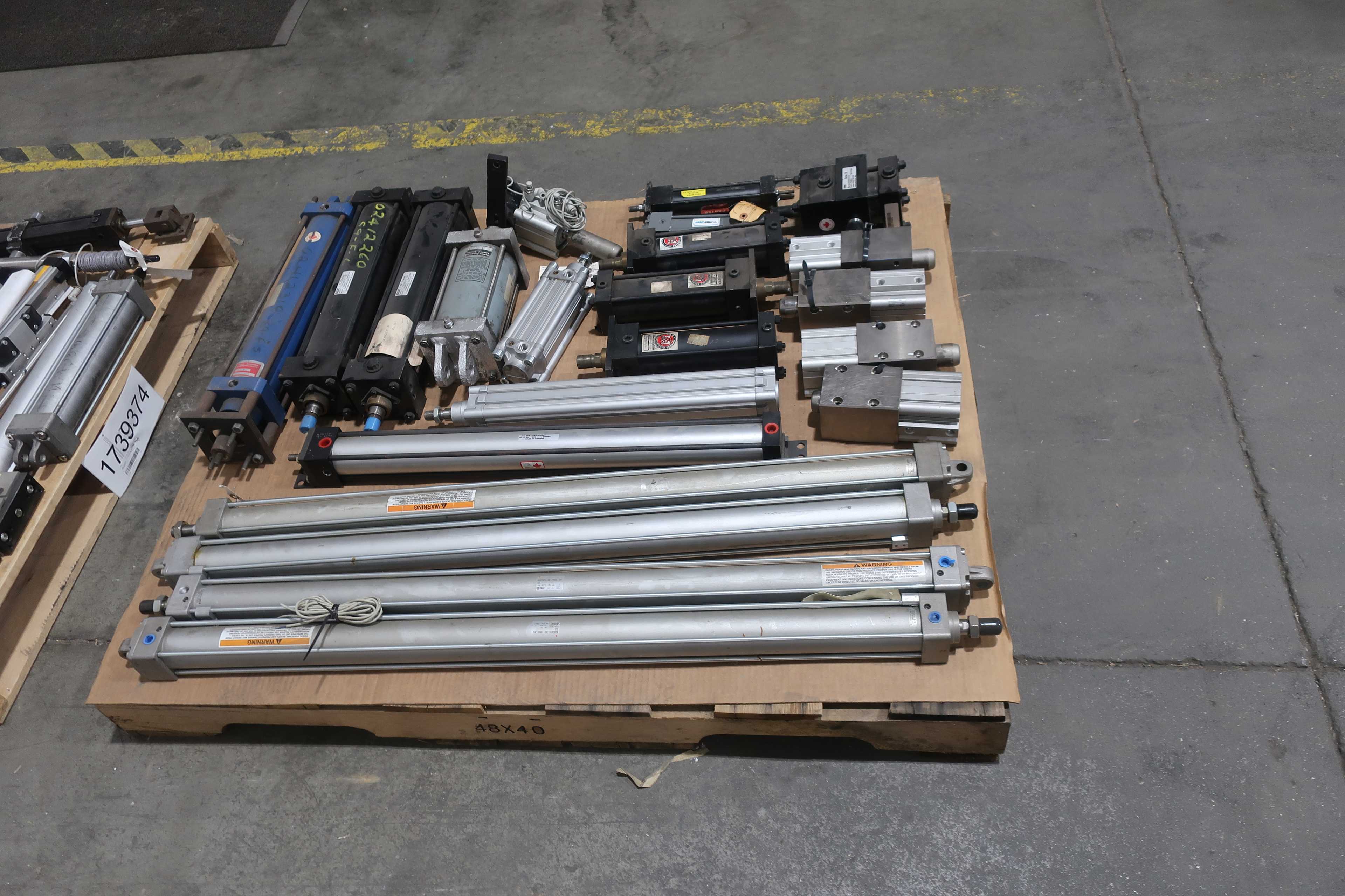 SKU 1739374 - 4 PALLETS OF ASSORTED PNEUMATICS - PNEUMATIC PARTS