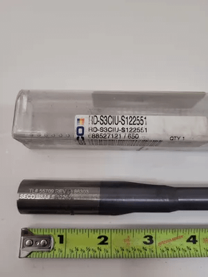 SECO RD-S3CIU-S122551 2 FLUTE TOOLING, OAL: 8.0”, SHANK DIA: .78”, HEAD DIA: .55” - MACHINE TOOLING