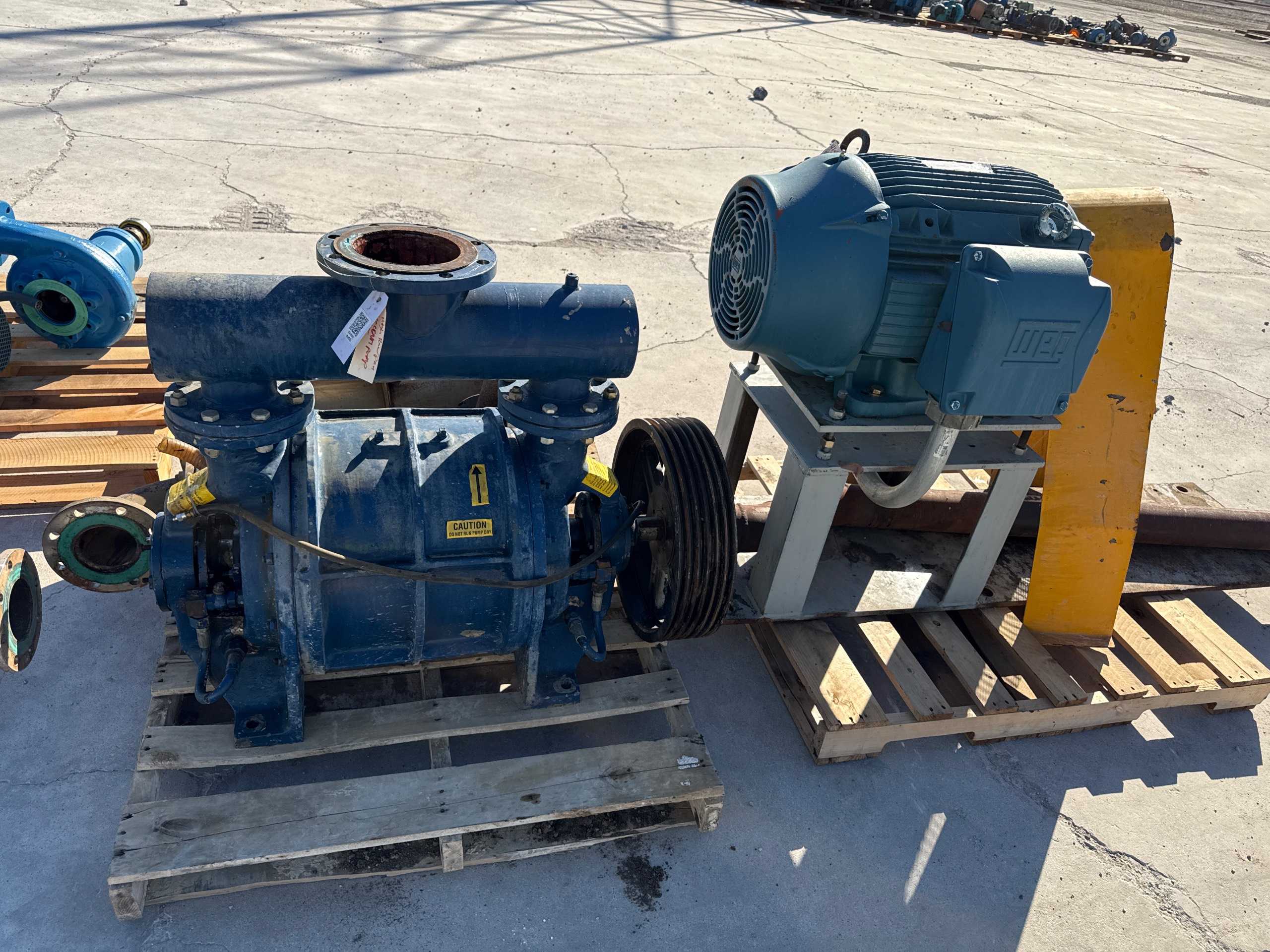 ARMSTRONG AP703 VACUUM PUMP & 40 HP MOTOR ASSEMBLY - VACUUM PUMP