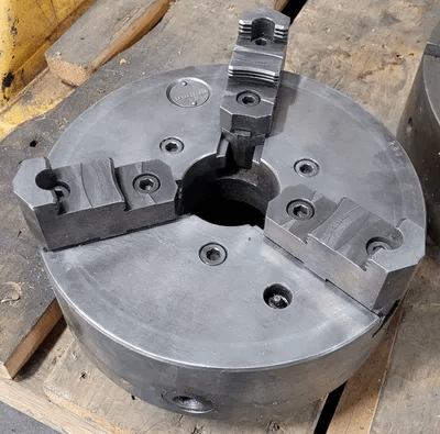 CUSHMAN 12" 3-JAW LATHE CHUCK, 3" CENTER HOLE ID, L2 MOUNT - MACHINE TOOLING