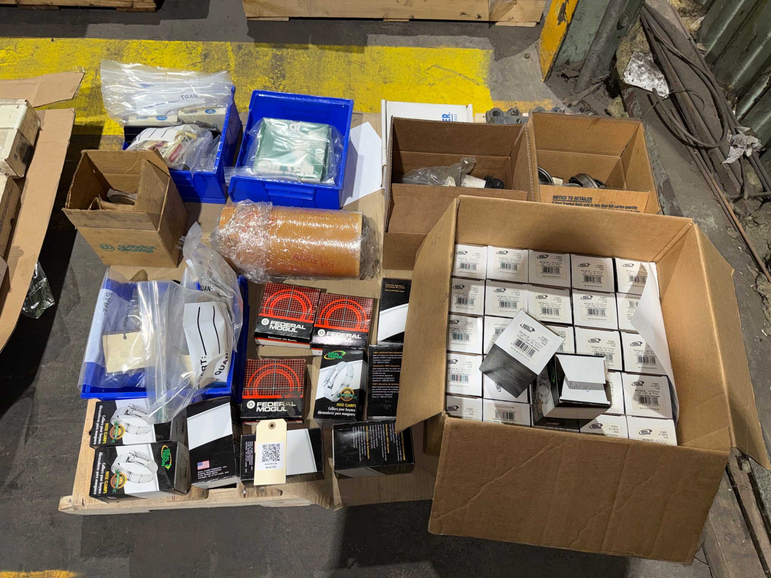 Bulk Lot of Hose Clamps, Seals and Industrial Parts - INDUSTRIAL PARTS