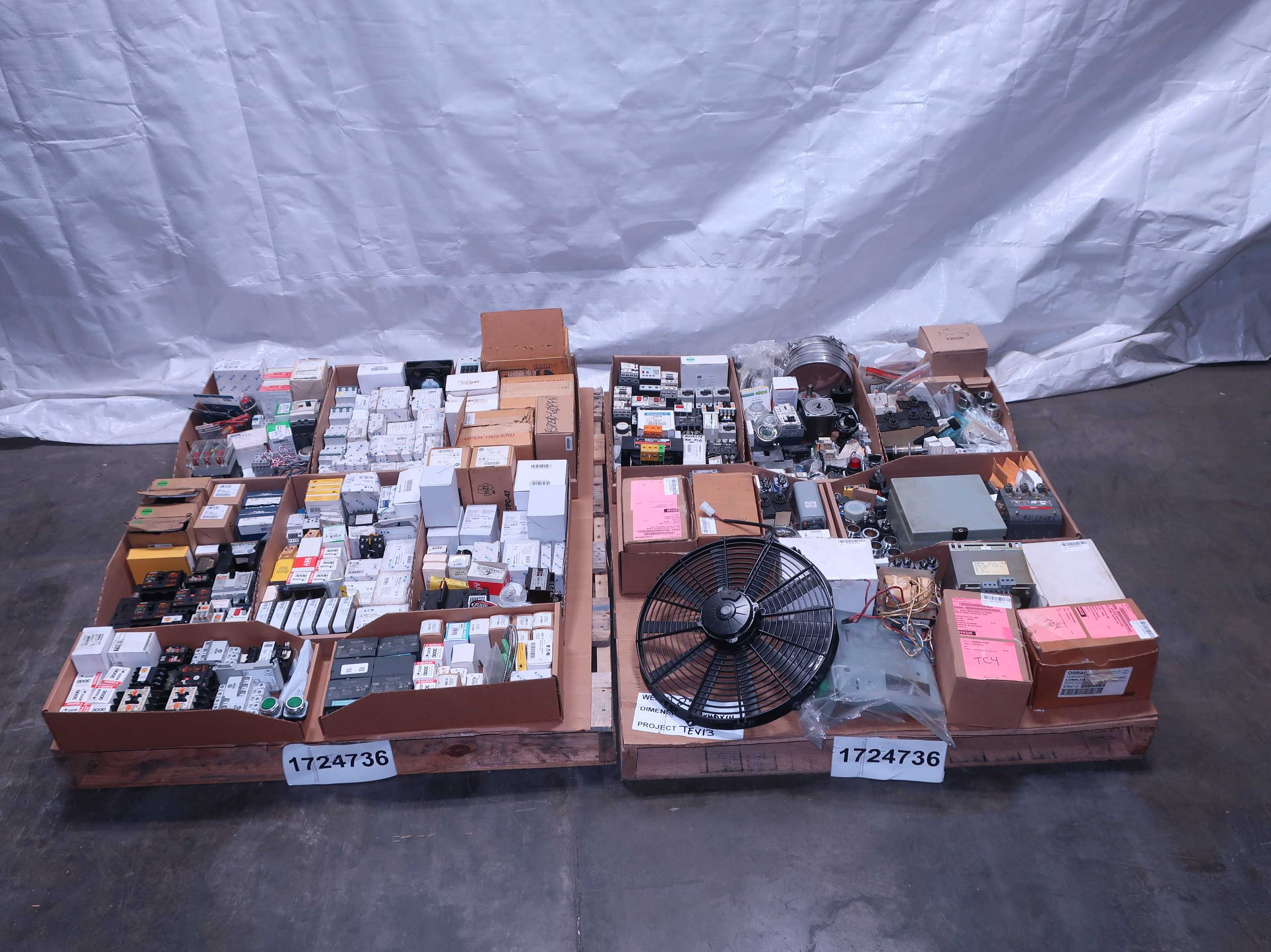 SKU 1724736 - 2 PALLETS OF ASSORTED ELECTRICAL COMPONENTS - ELECTRICAL COMPONENTS