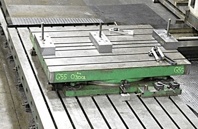 G&L 48" X 60" AIR LIFT ROTARY INDEX TABLE WITH 6 T-SLOTS - ROTARY TABLES
