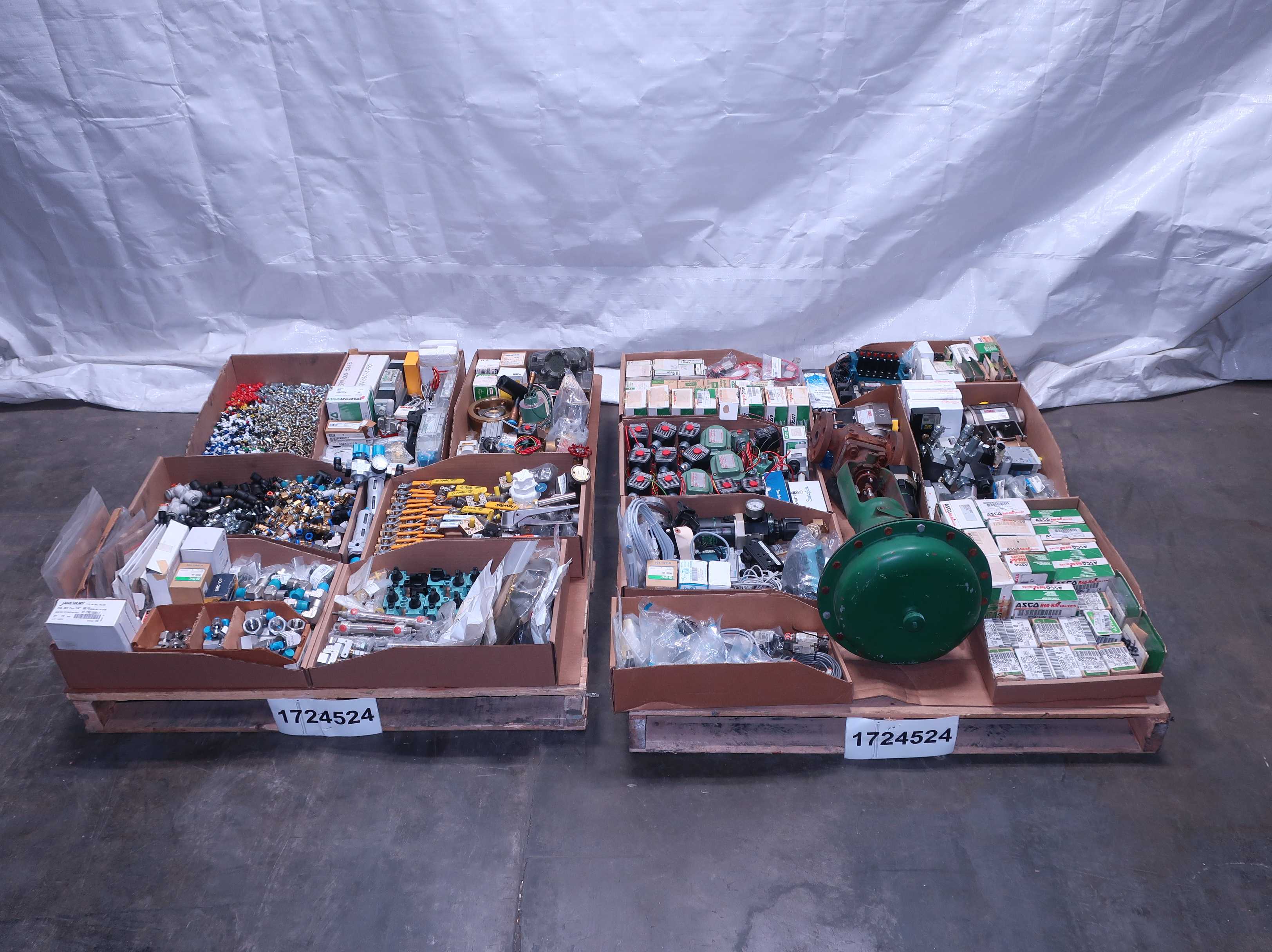 SKU 1724524 - 2 PALLETS OF ASSORTED VALVES AND VALVE PARTS - VALVE PARTS & ACCESSORIES