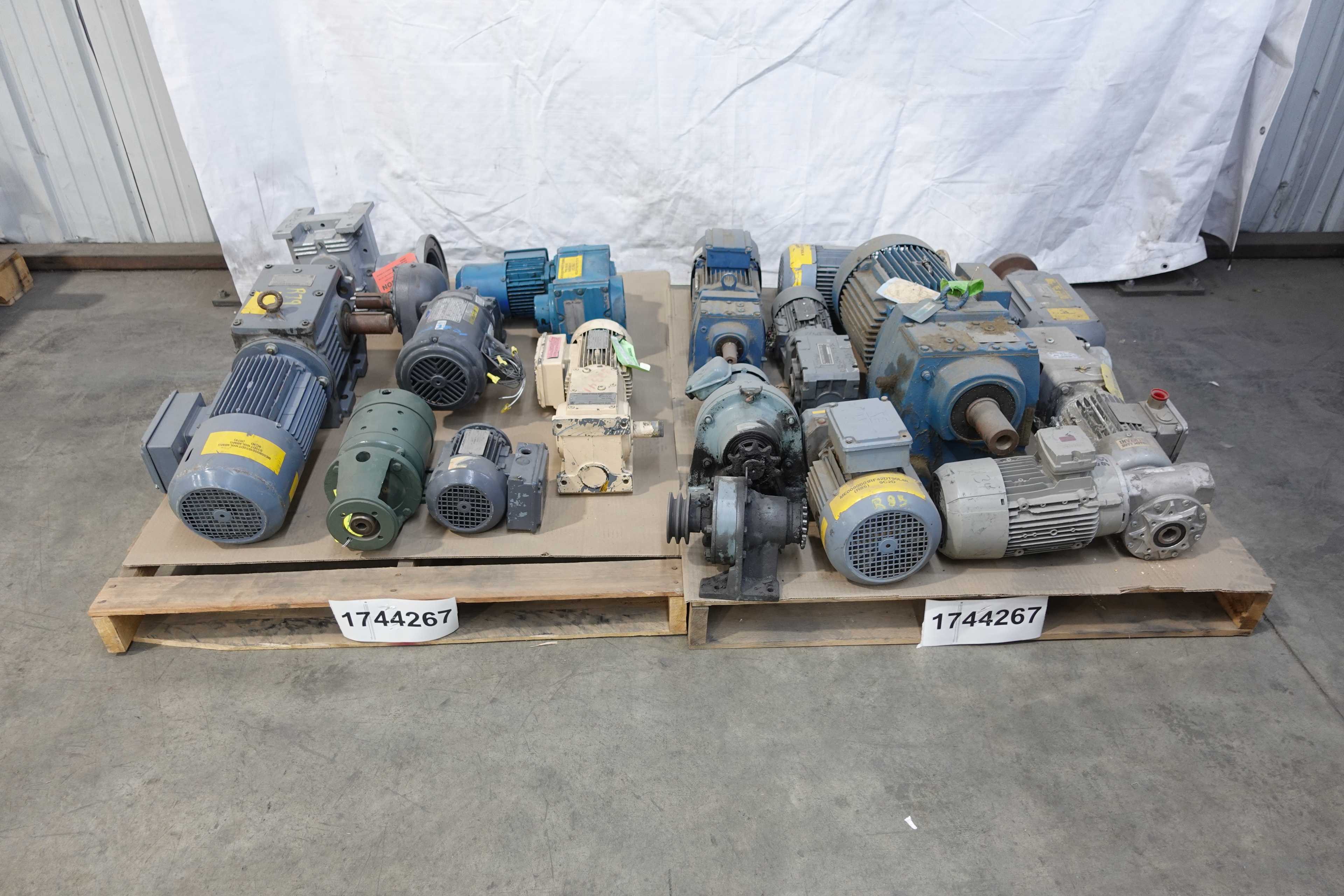 SKU 1744267 - 2 PALLETS OF ASSORTED GEAR MOTORS, SEW-EURODRIVE, US MOTORS, NORD, SIEMENS - GEARMOTOR