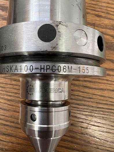 SHOWA HSKA100-HPC06M-155 HSK 100 MILLING CHUCK, 49 NM, 155 MM, COOLBLAST, SLOTTED BORE DESIGN - TOOLHOLDING