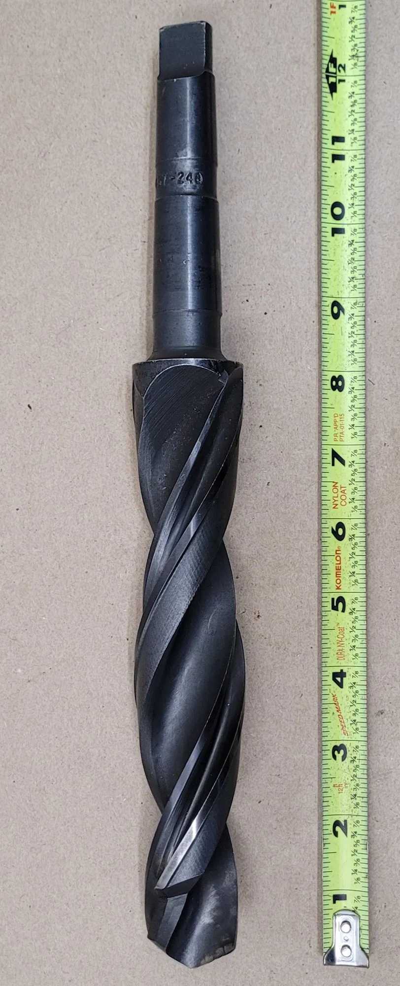 1-1/4" HSS TWIST DRILL, 12.75" OAL, 3MT SHANK, 4.5" SHANK LENGTH, 8" FLUTE, 2-FLUTE - MACHINE TOOLING