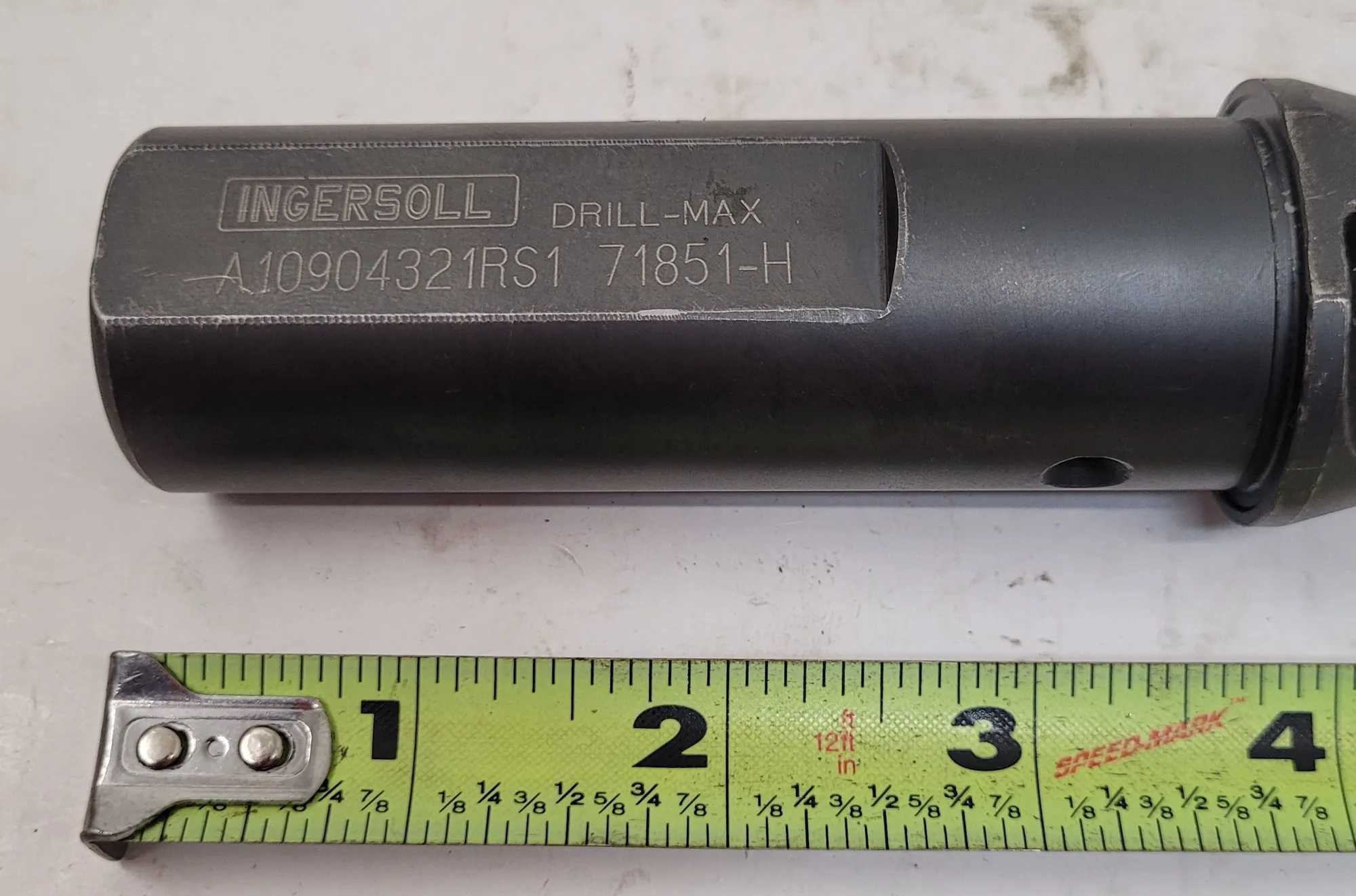 INGERSOLL CARBIDE INSERT DRILL A10904321RS1, 1-1/16" CUT DIA, 1-1/4" SHANK, COOLANT THRU - MACHINE TOOLING