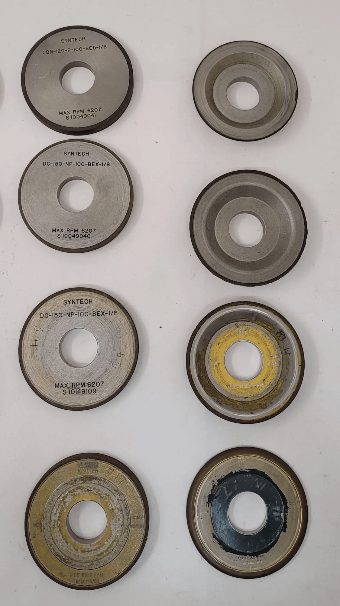LOT OF 24 DIAMOND GRINDING WHEELS, 1/16" TO 1/2" THICKNESS RANGE - MACHINE TOOLING