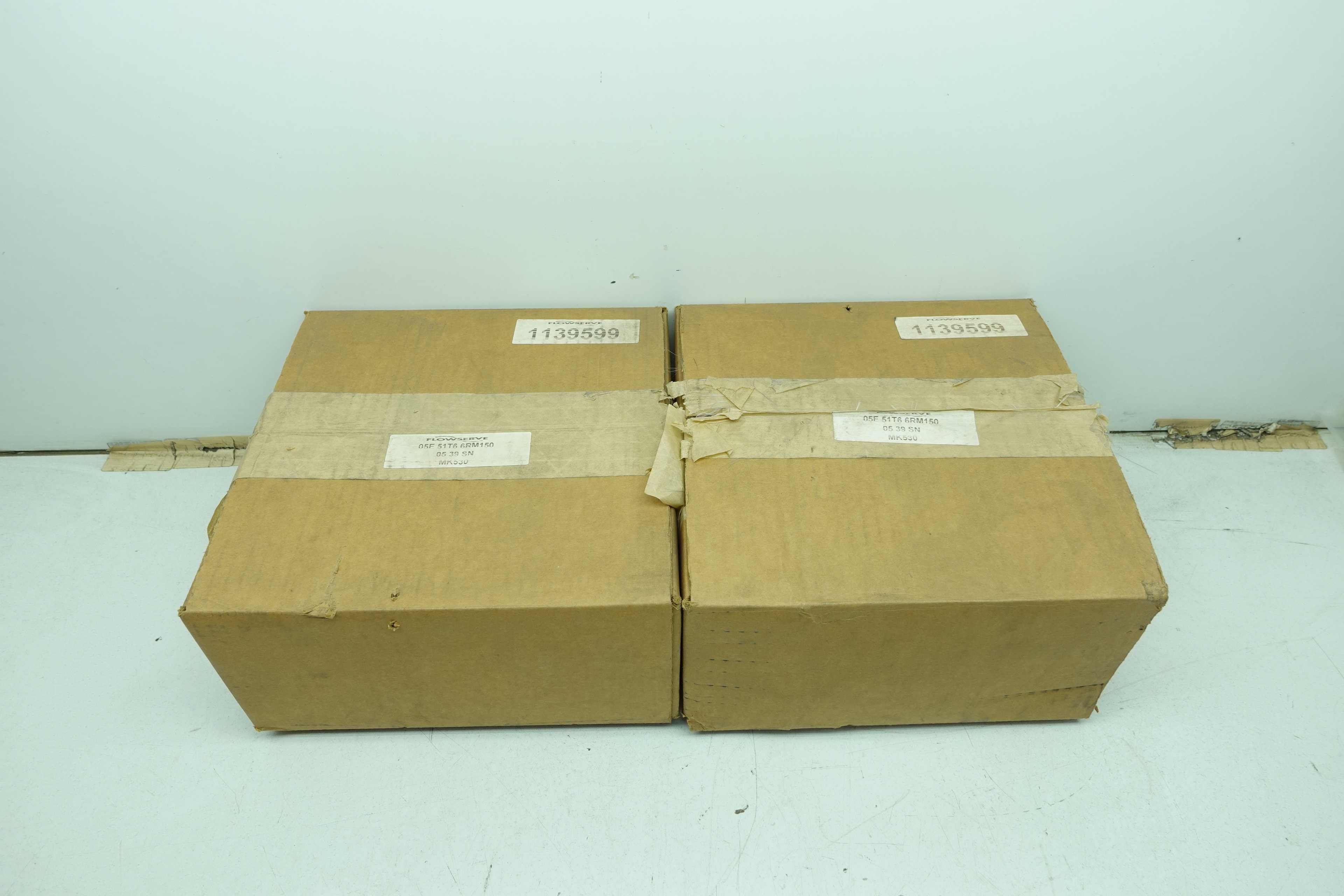 SKU 1079615 - LOT OF 2 FLOWSERVE E5166RM150R6 PNEUMATIC ACTUATOR 1/2" BALL VALVES