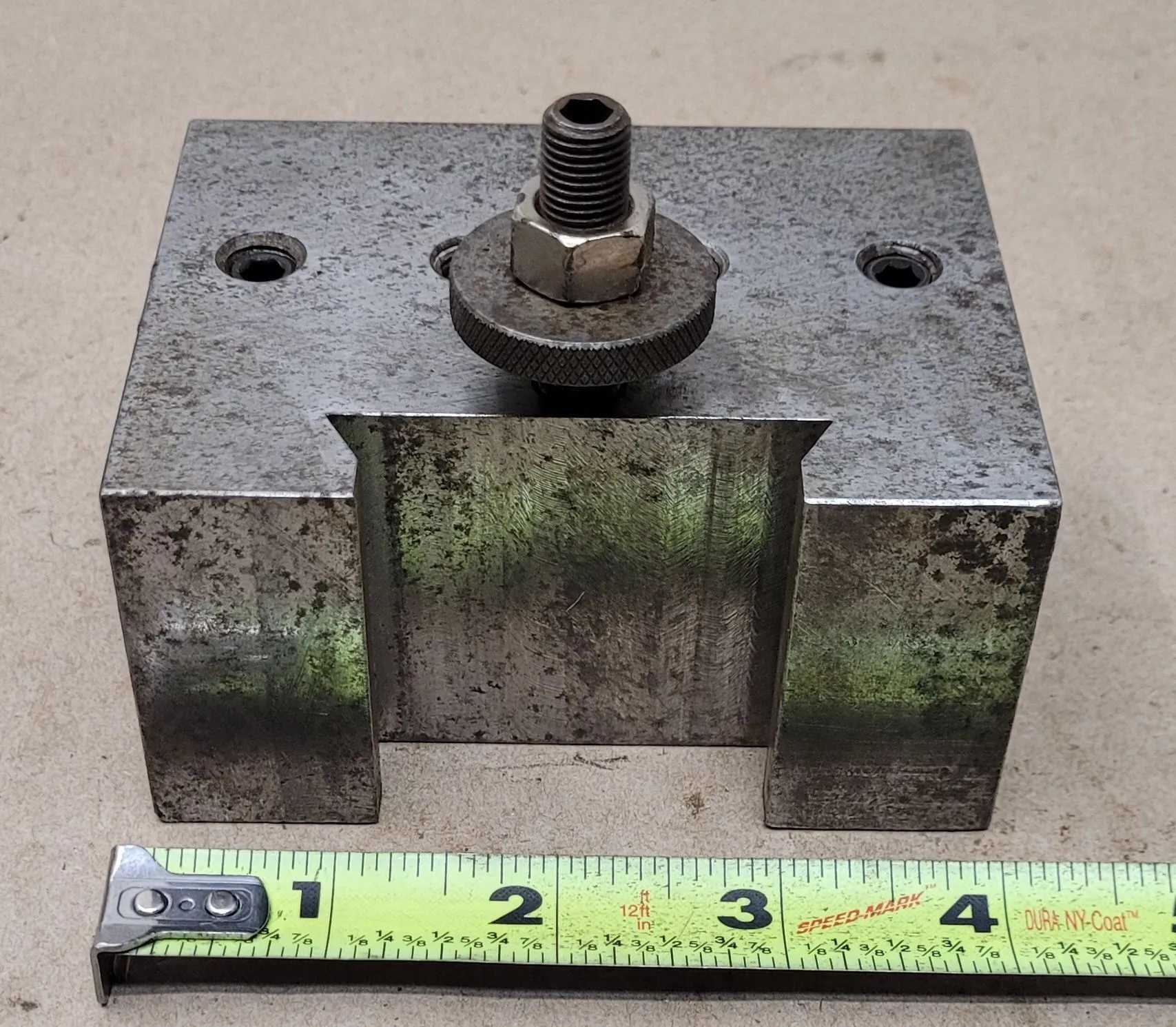 LATHE TOOLING, QC BORING BAR HOLDER, 1IN BORE, 2H X 3L X 4W, 2-1/4IN WEDGE, 1/2IN BUSHING - MACHINE TOOLING