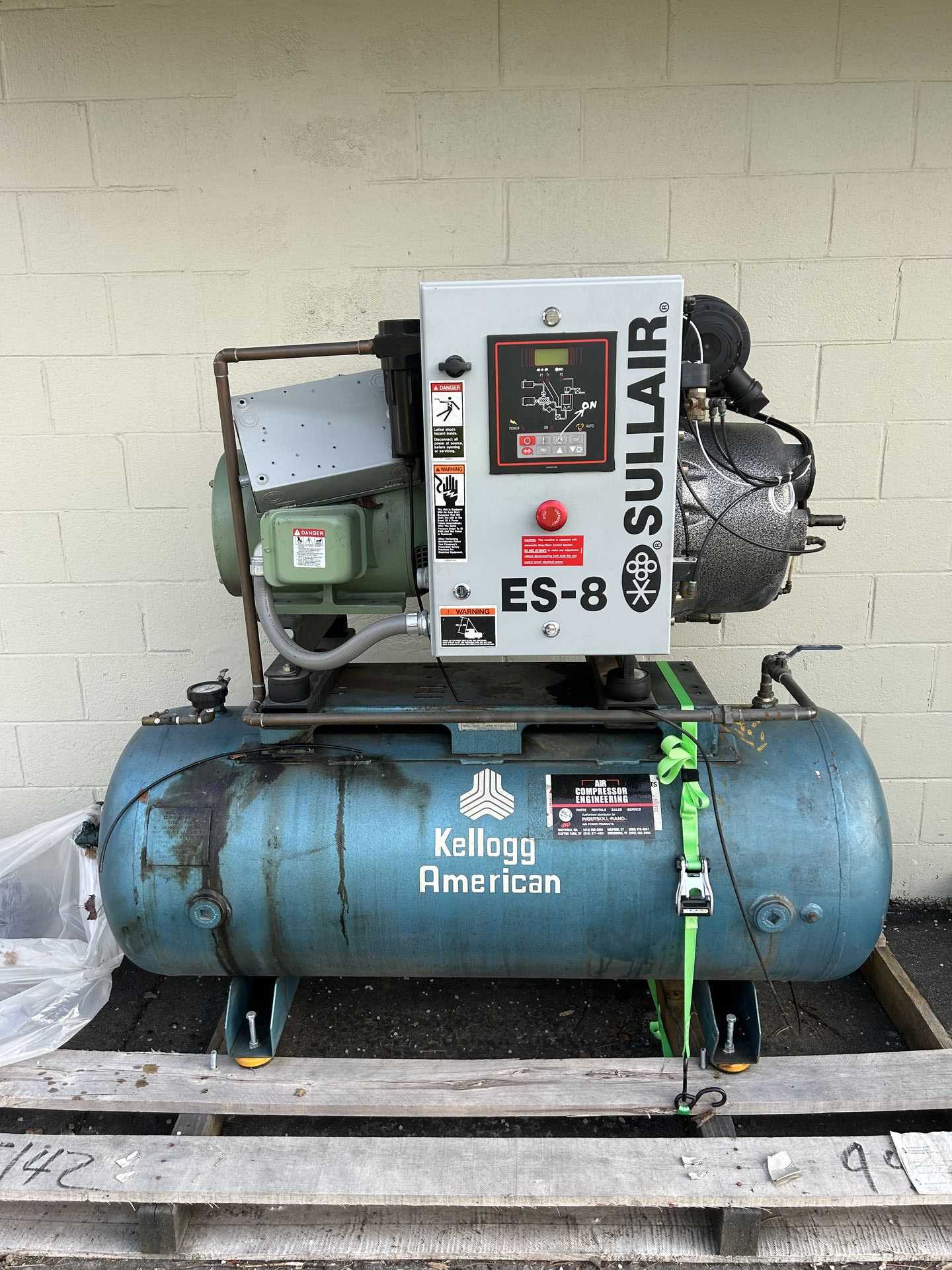 1993 SULLAIR ES8-15H/A STATIONARY AIR COMPRESSOR - STATIONARY AIR COMPRESSOR