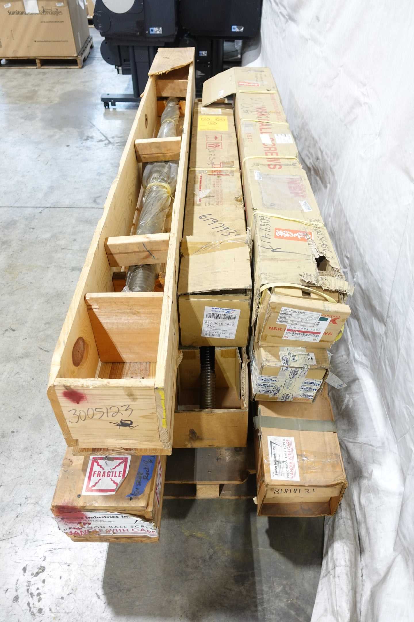 PALLET OF ASSORTED BALLSCREW ASSEMBLIES - LINEAR MOTION