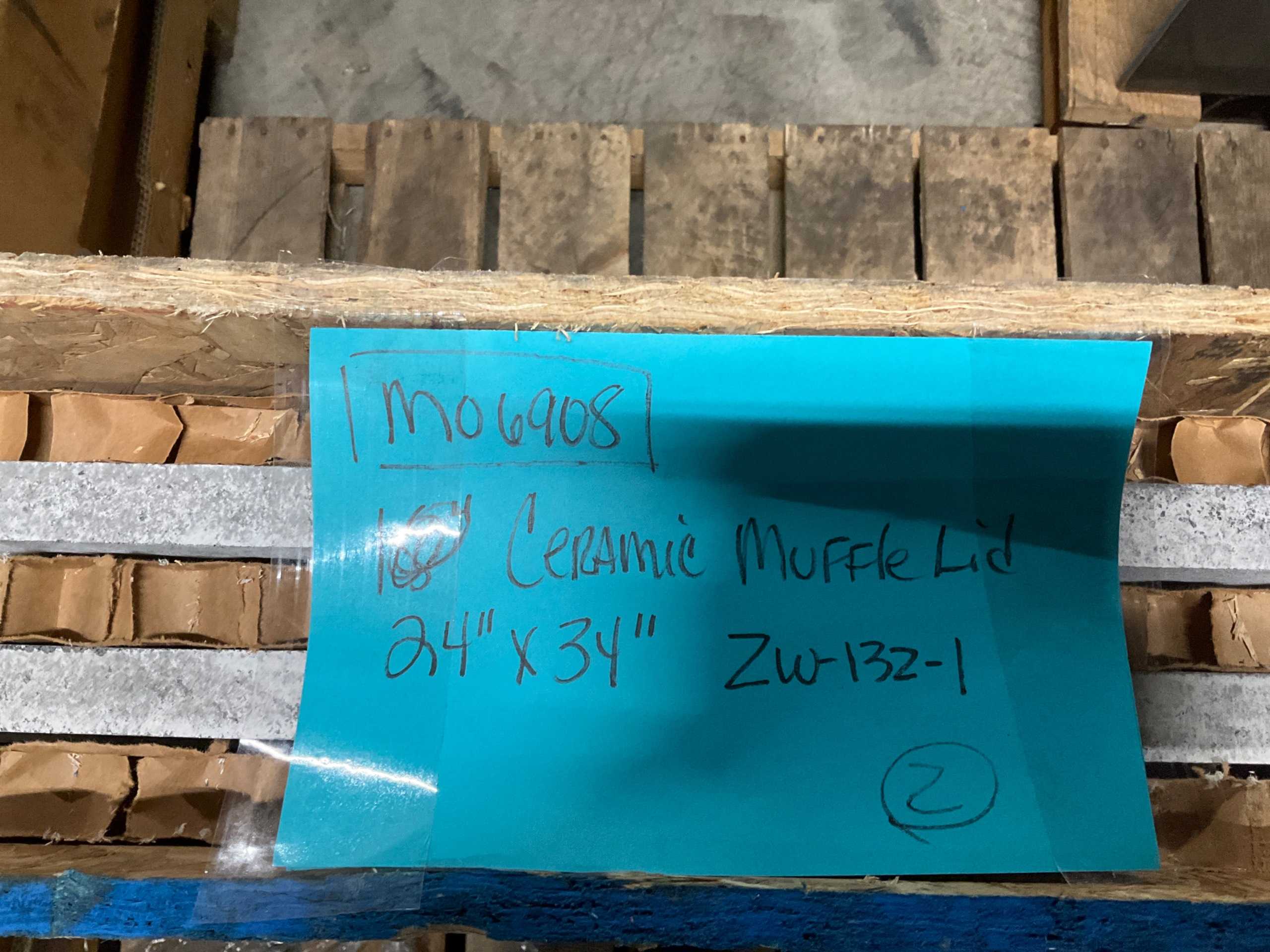 BULK QTY OF FURNACE CERAMIC MUFFLER LID - FURNACE PARTS