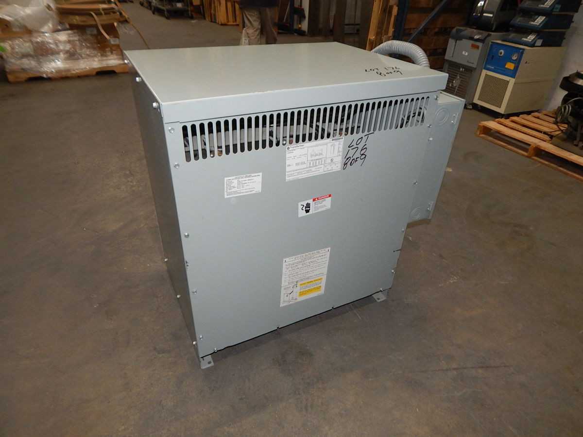 GE 9T83B3384 TRANSFORMER, 75 KVA, 480V PRI, 208Y/120V SEC, 3PH, 60 HZ, 220C INS, 150C RISE - DRY TRANSFORMERS