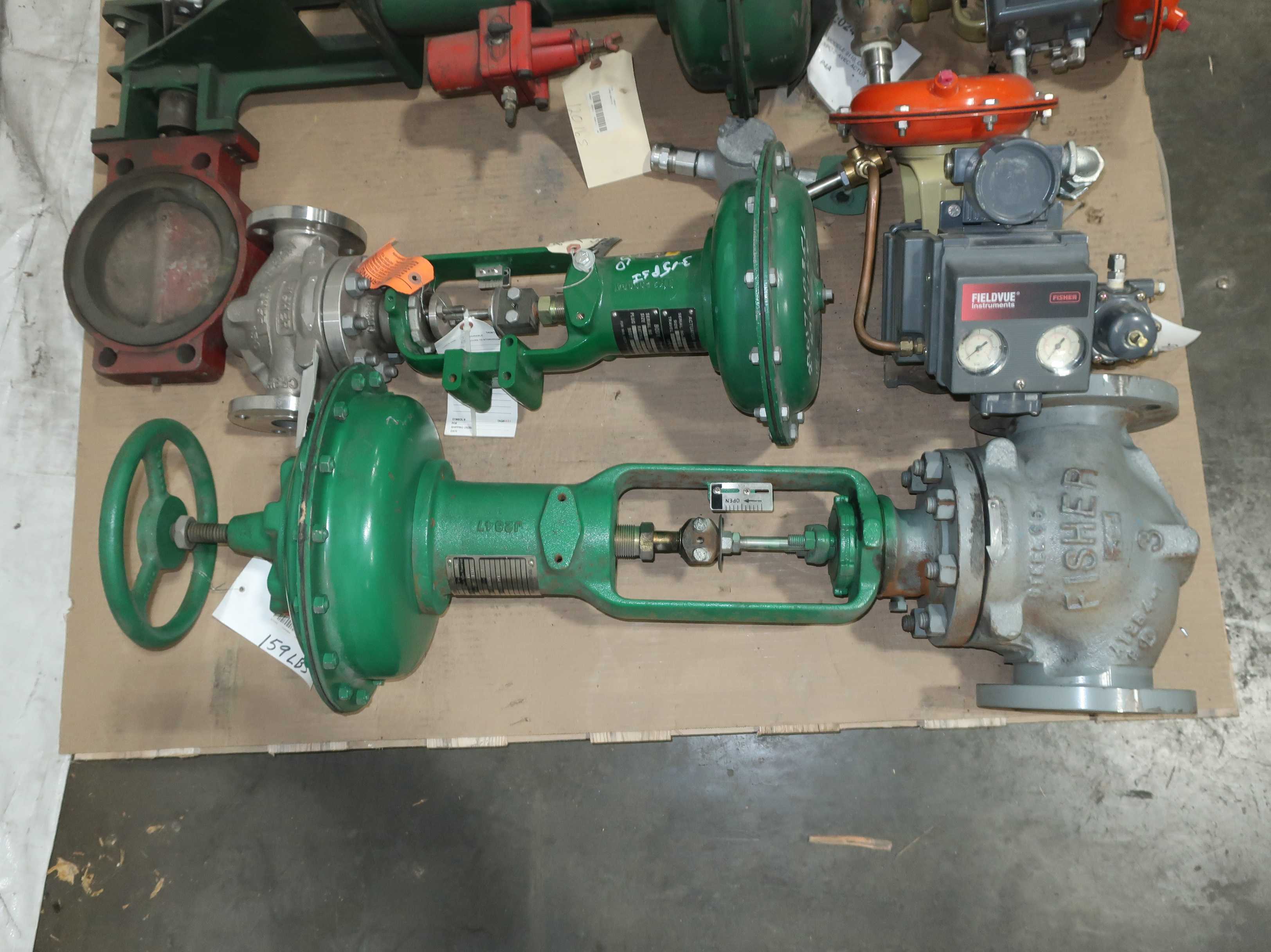 SKU 1760034 - PALLET OF ASSORTED FISHER CONTROL VALVES - CONTROL VALVE