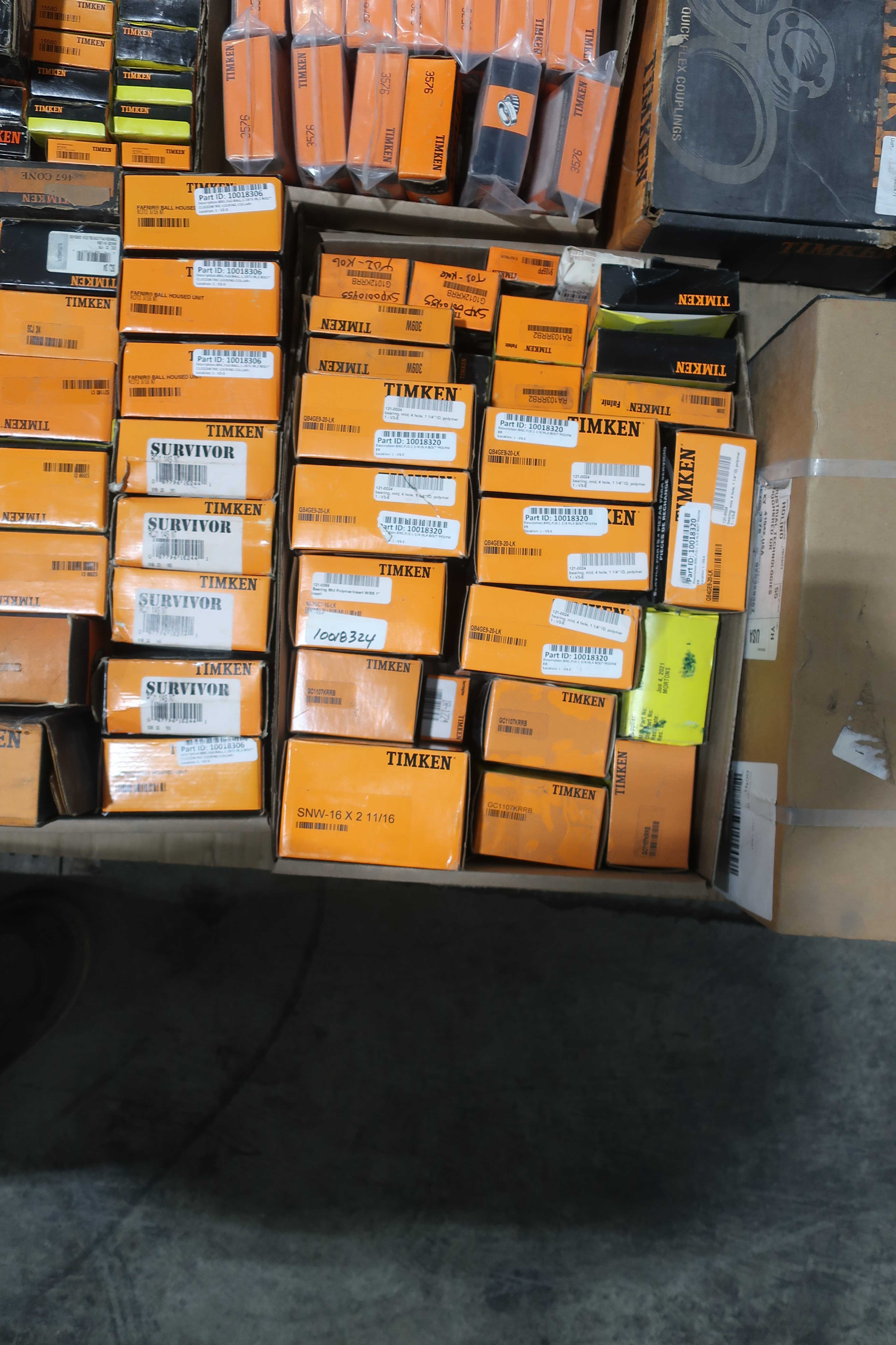 SKU 1749130 - PALLET OF ASSORTED TIMKEN BEARINGS - BEARINGS