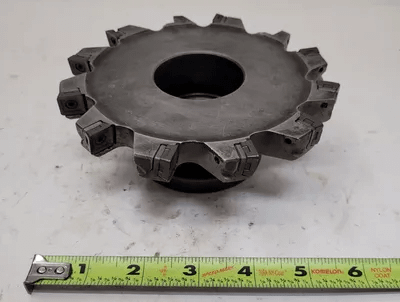 ISCAR ESB D6.0-0.62-12-R12 6" INDEXABLE SLOT MILL CUTTER, OAL 2.25", 12 FLUTES - MACHINE TOOLING