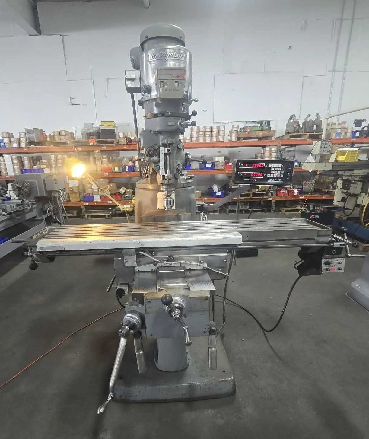 BRIDGEPORT SERIES II SPECIAL VERTICAL MILL, 11X58 TABLE, 2HP, R8, 60-4200 RPM, ACCURITE DRO - VERTICAL MILLING MACHINES