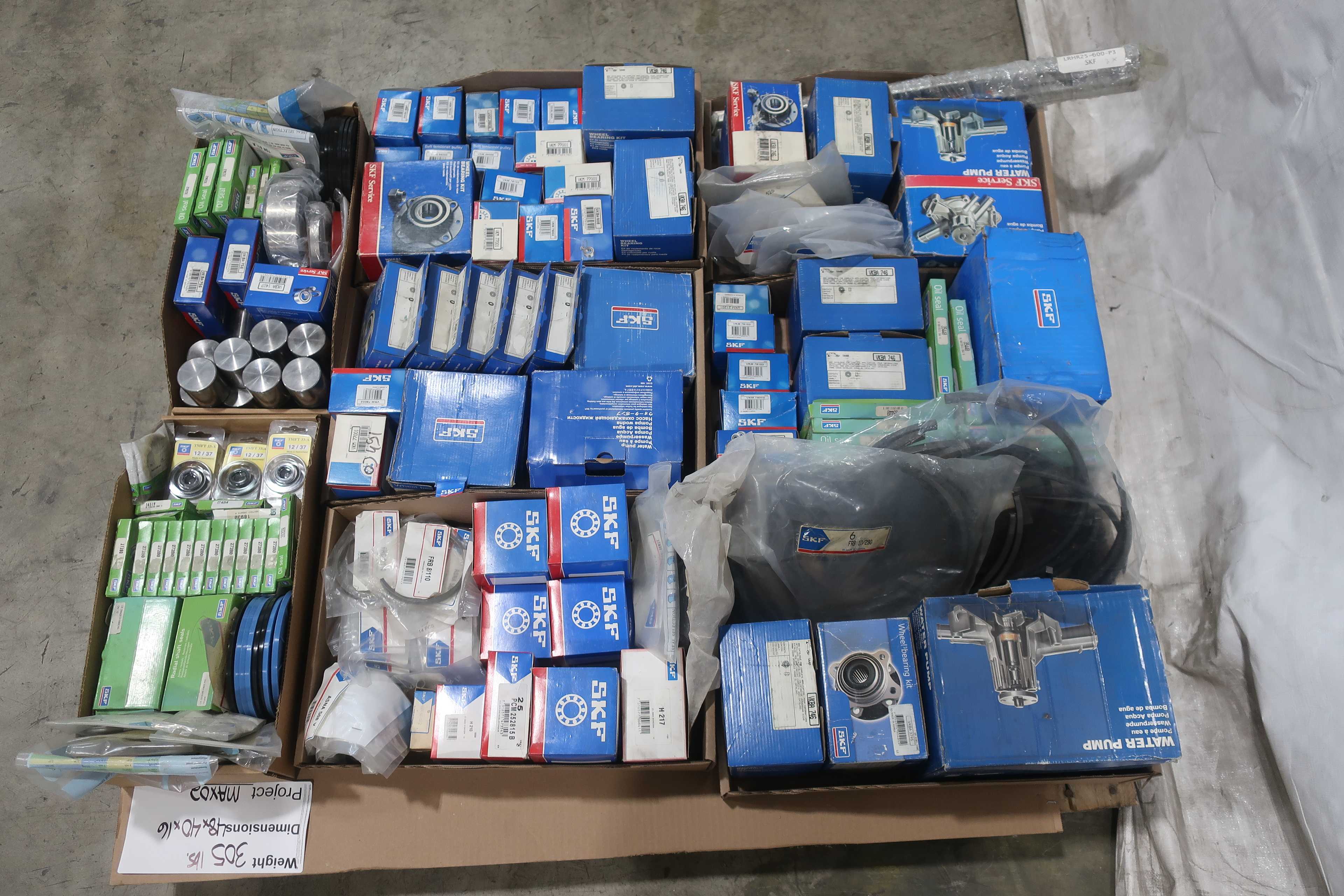 PALLET OF ASSORTED SKF AUTOMOTIVE PARTS - MECHANICAL PARTS