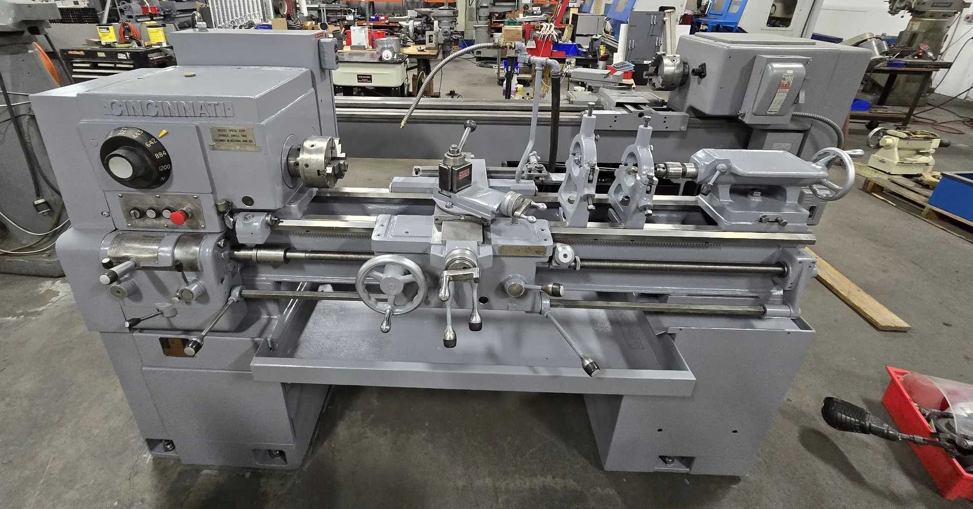 CINCINNATI HYDRASHIFT ENGINE LATHE 10X36 3HP 35-1200 RPM - MANUAL LATHES