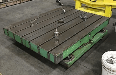 G&L 48" X 60" AIR LIFT ROTARY INDEX TABLE WITH 6 T-SLOTS - ROTARY TABLES
