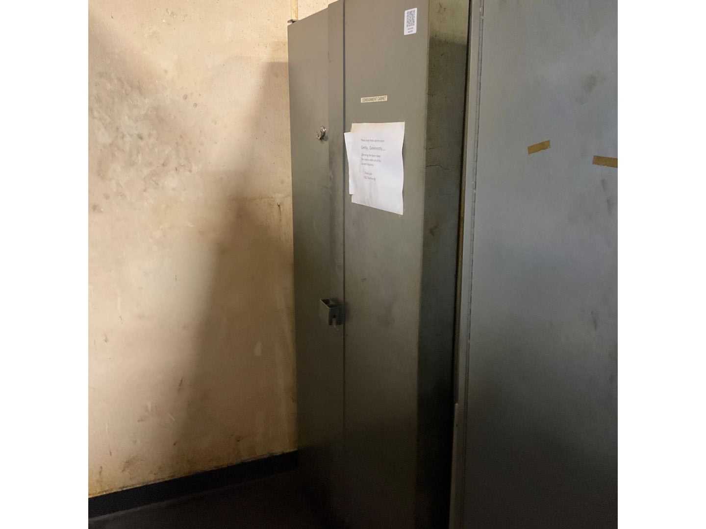 FREE STANDING STORAGE CABINET WITH PARTS - FREE STANDING STORAGE CABINET