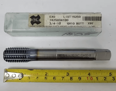 OSG TAP AND DIE 1625034100 THREAD FORMING TAP 3/4"-10 BOTTOMING 4.920" OAL - MACHINE TOOLING