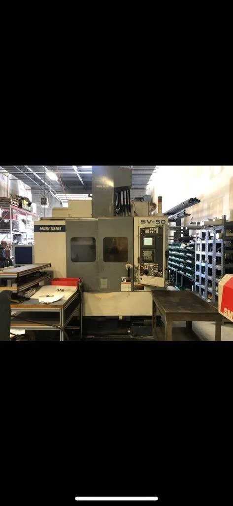 1999 MORI SEIKI SV-50/40, CNC VMC, 1020X510X510MM TRAVEL, CAT 40, 10K RPM, 15KW, 30 TOOL ATC - VERTICAL MACHINING CENTERS