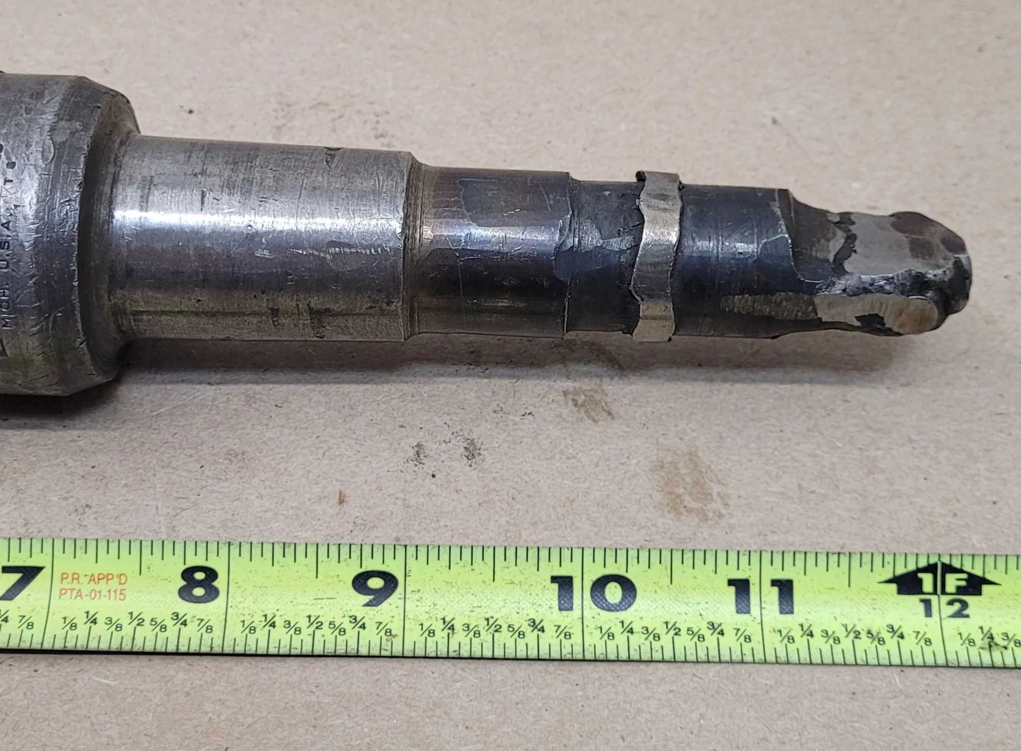 NATIONAL 2-INCH TWIST DRILL, 4MT SHANK, 12" OAL, 6" FLUTE, 5" SHANK, 2 SPIRAL FLUTES - MACHINE TOOLING