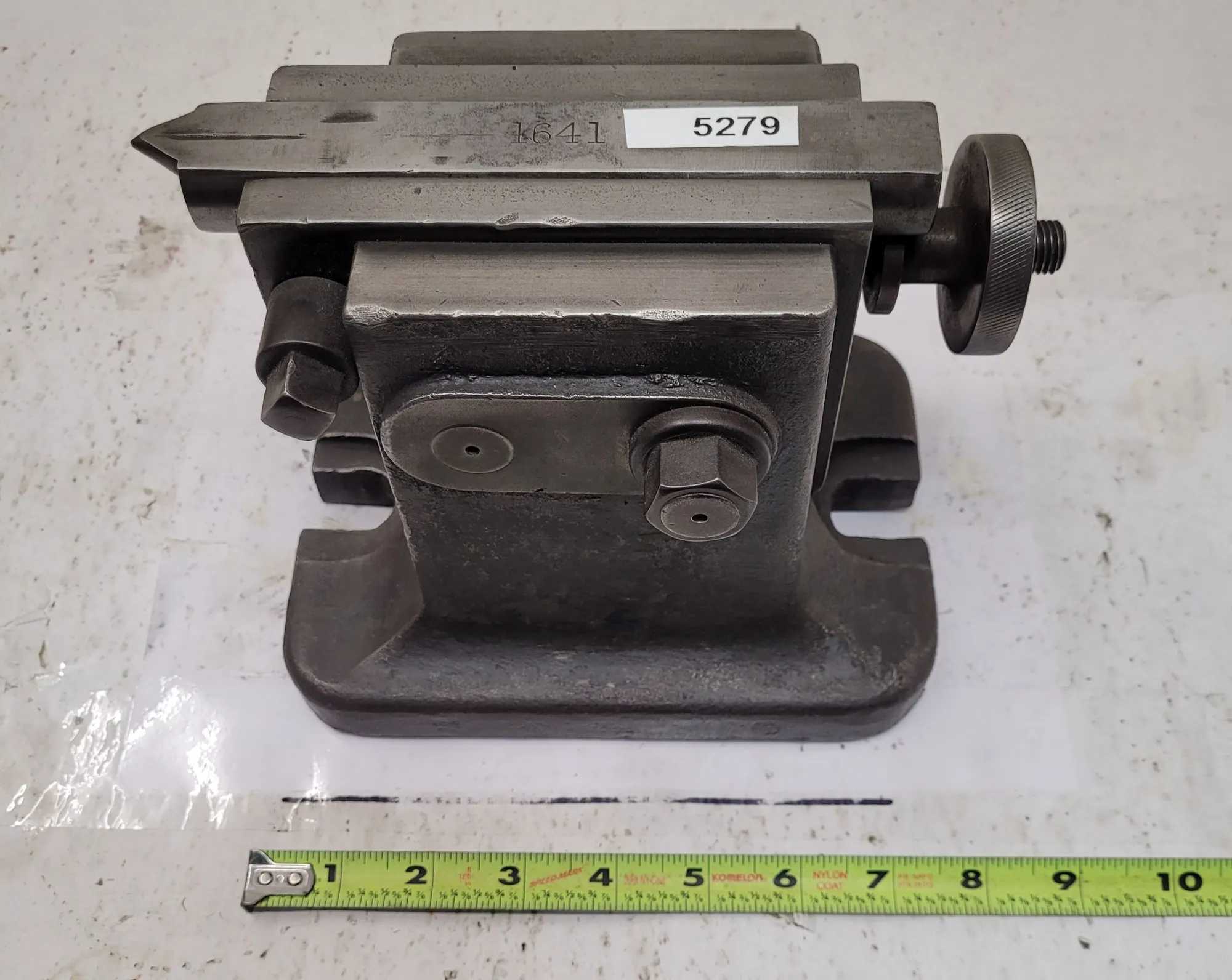 FRITZ WERNER ADJUSTABLE TAILSTOCK 6 3/8" TALL 7.5” LONG 5.5” WIDE - MACHINE TOOLING