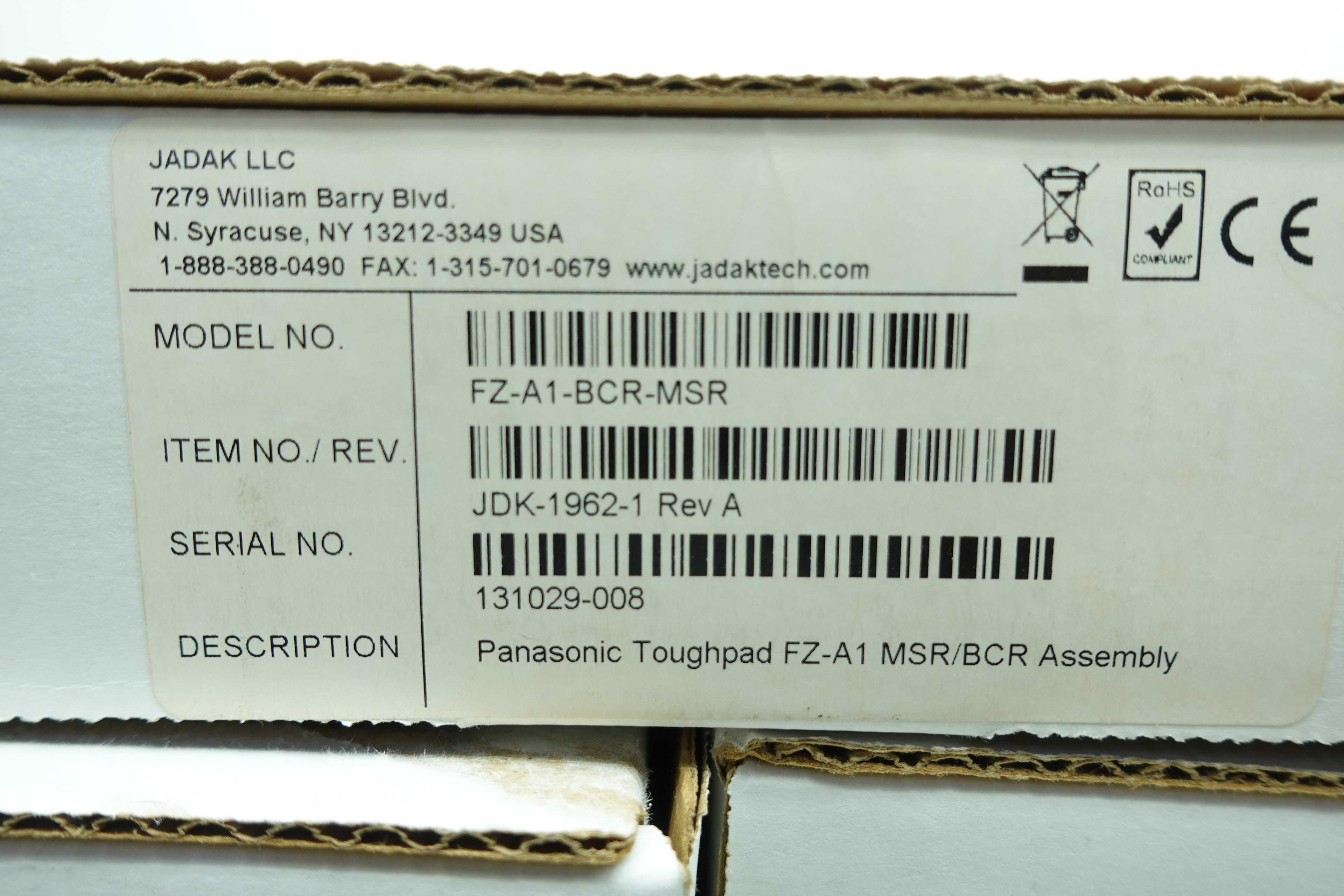 LOT OF 11 JADAK TOUGHPAD FZ-A1 TABLET BARCODE AND MSR ATTACHMENTS, NEW IN BOX - TELECOMMUNICATION