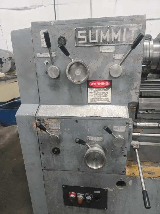 SUMMIT 20-4 X 80 GAP BED LATHE, 20-1/4" SWING, 80" CENTERS, 10HP, 11.5-1400RPM, 4-1/8" HOLE - MANUAL LATHES