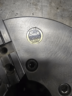 BUCK 12 INCH 3 JAW LATHE CHUCK WITH D1-6 MOUNT AND 3.25 THRU HOLE - MACHINE TOOLING