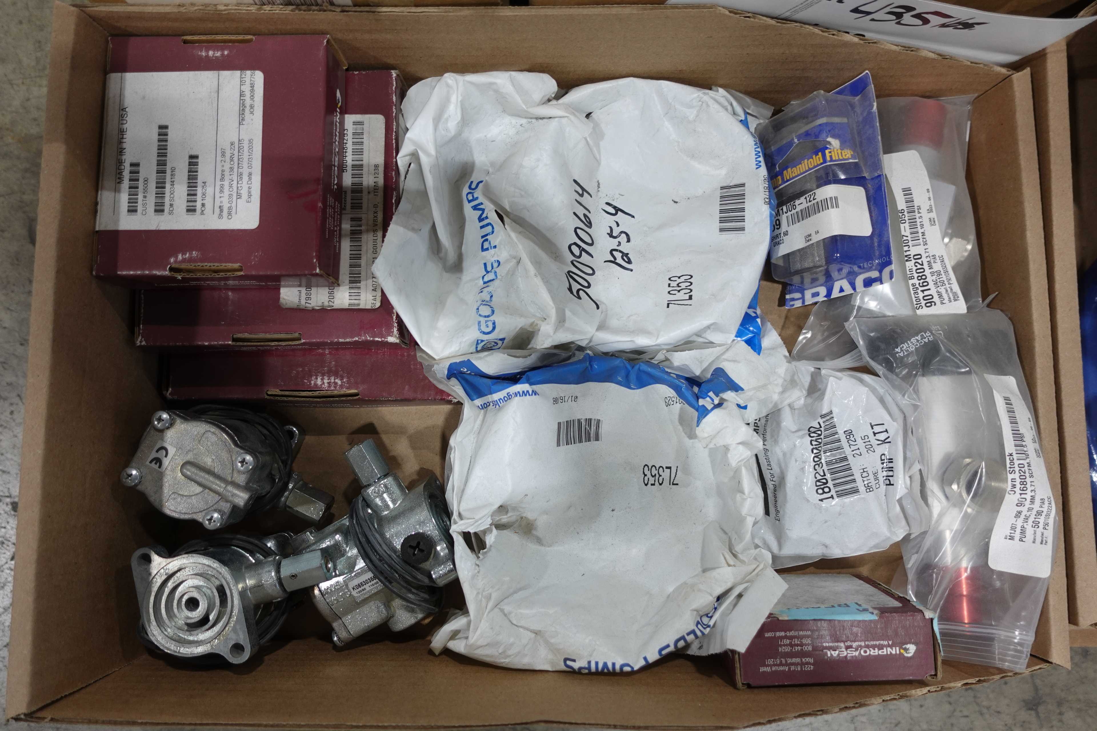 SKU 1753511 - 4 PALLETS OF ASSORTED PUMPS, PUMP PARTS AND ACCESSORIES - PUMP REPLACEMENT PARTS