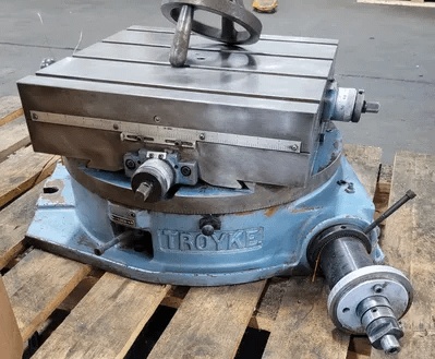 TROYKE DMT-18 CROSS SLIDE ROTARY TABLE, 15IN X 15IN, X & Y AXIS - MACHINE TOOLING