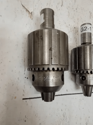 JACOBS DRILL CHUCK SET: NO 34 (0-1/2 CAP), NO 32 (0-3/8 CAP), 2A (0-3/8 IN, #2 TAPER) - MACHINE TOOLING
