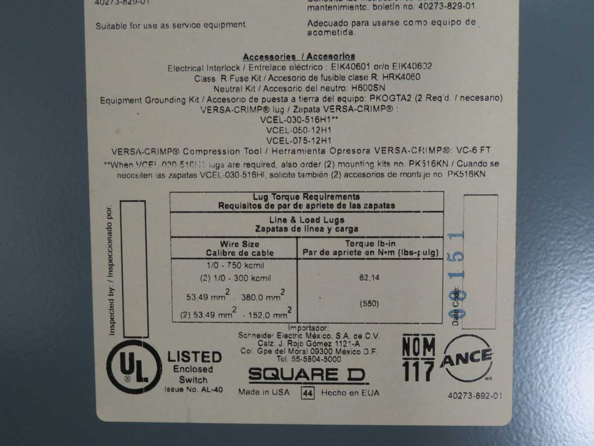 SQUARE D H365 DISCONNECT SWITCHES, 3PST CONFIG, 600V AC/DC VOLT, 400A AC/DC CURR - SWITCHES