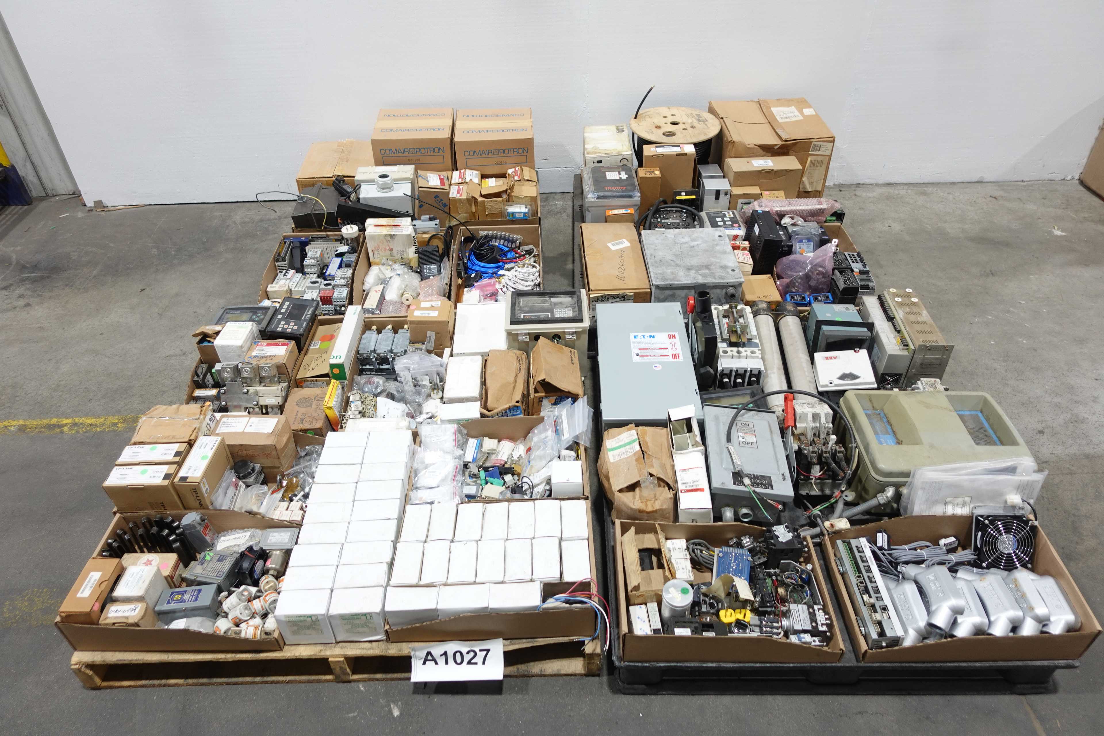 4 PALLETS OF ASSORTED ELECTRICAL CONTROLS - ELECTRICAL COMPONENTS