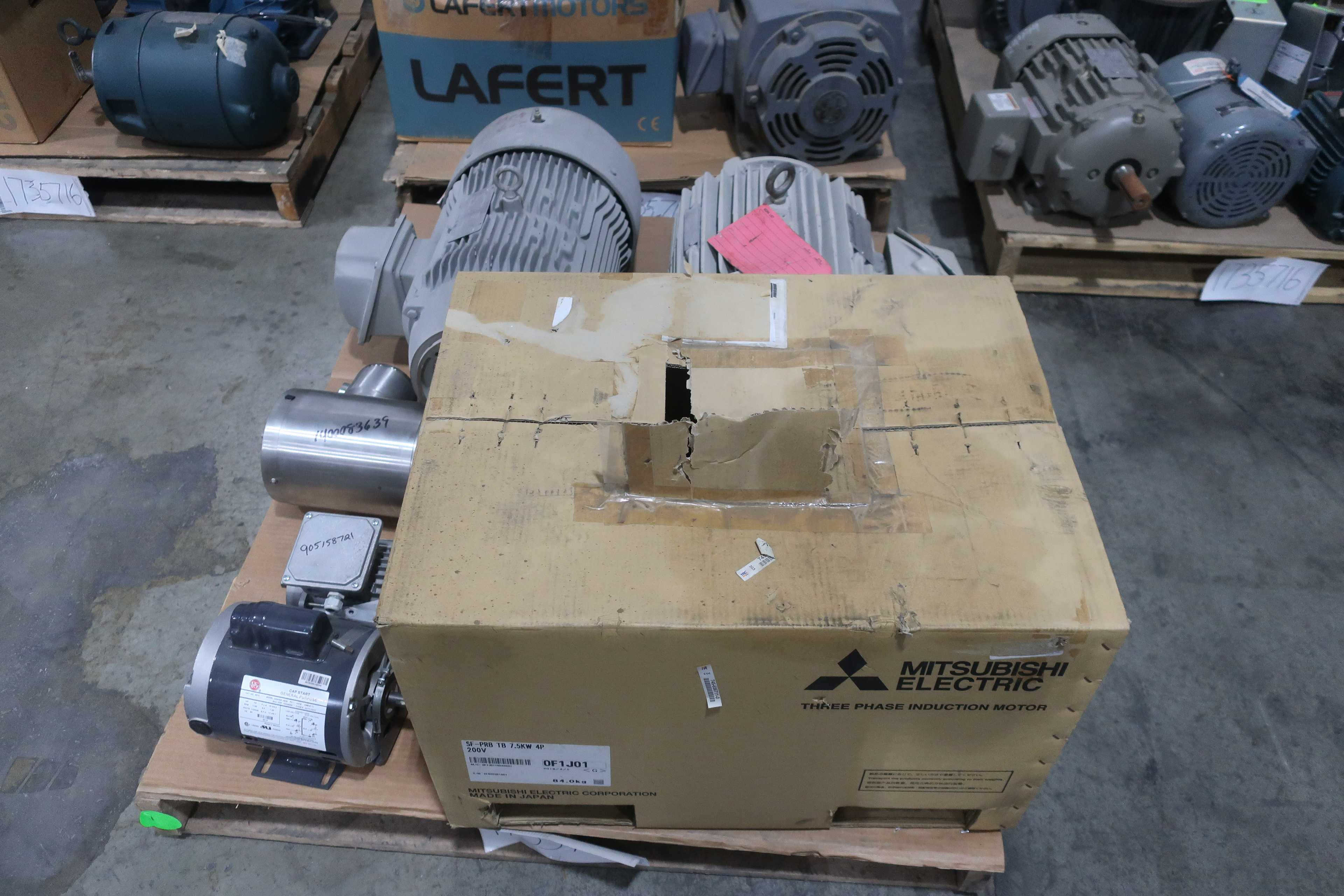 SKU 1735716 - 4 PALLETS OF ASSORTED AC MOTORS - AC MOTOR