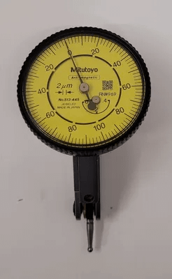 MITUTOYO NO 513-445 DIAL TEST INDICATOR, CARBIDE CONTACT POINT, 0.4MM RANGE, .002MM GRAD. - MACHINE TOOLING