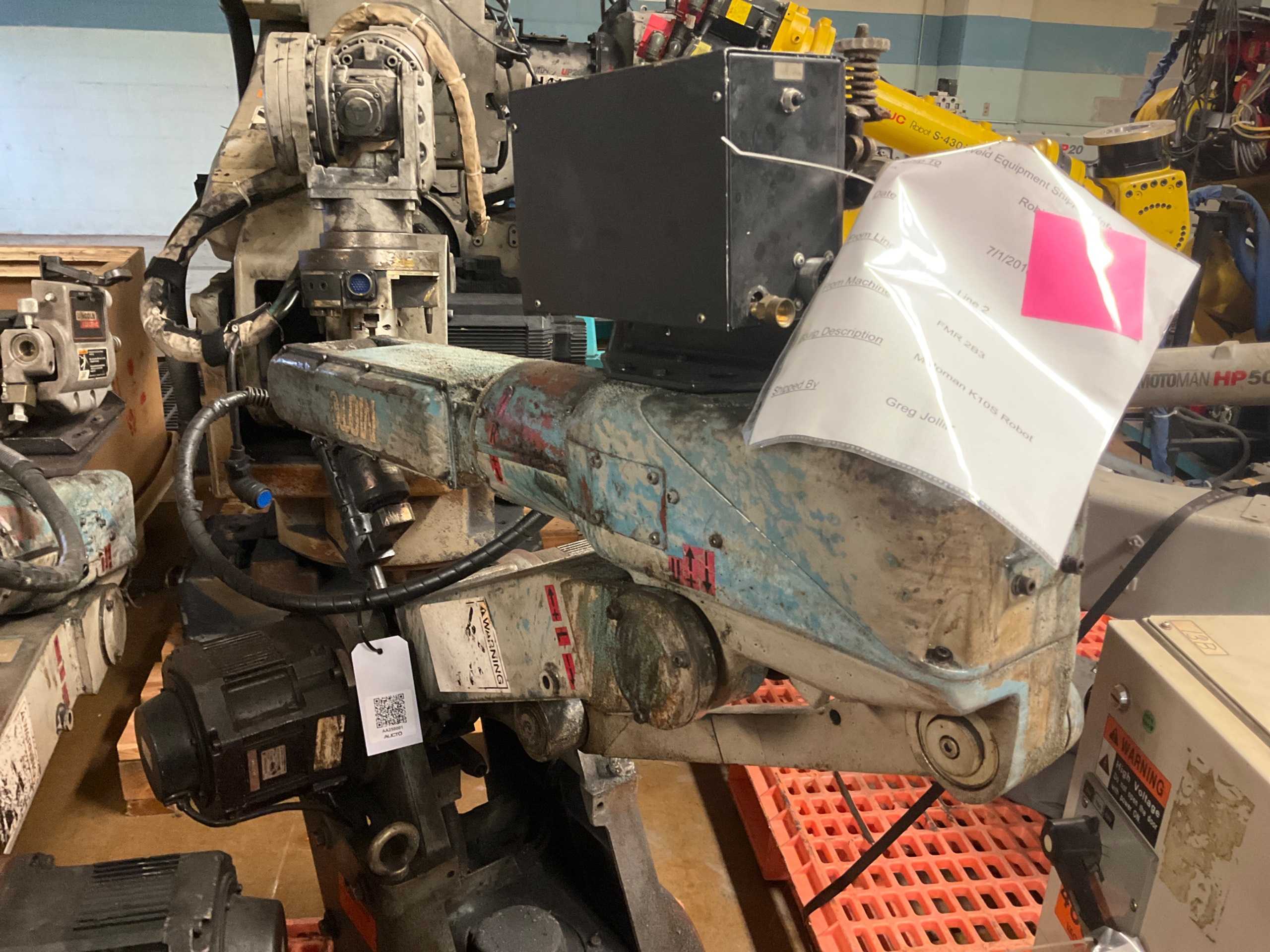 1992 YASKAWA MOTOMAN YRFL-NNA10GB ROBOT - ARTICULATED ROBOTS