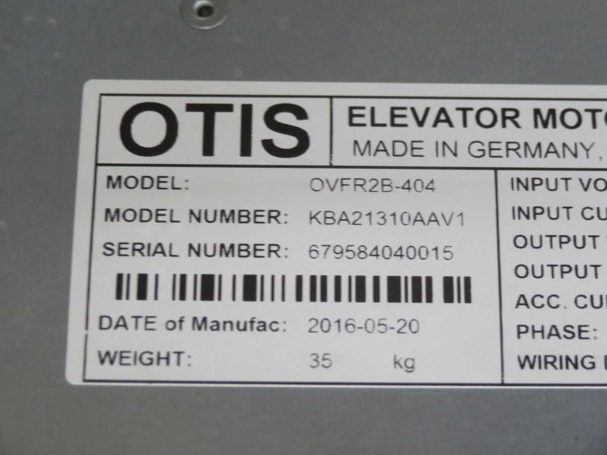 OTIS OVFR2B-404 KBA21310AAV1, INVERTER, REGENERATIVE CAPABILITY - AC VFD DRIVES