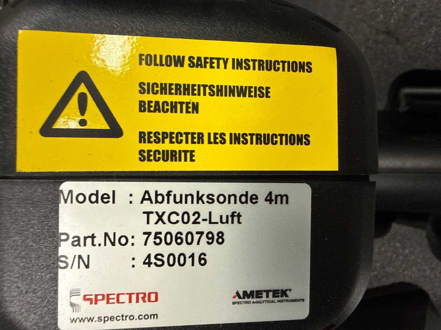 AMETEK SPECTRO SPECTROTEST TXC02 MOBILE OES, 185-670NM, CMOS/CCD, DIGITAL PLASMA GENERATOR - INSTRUMENTATION