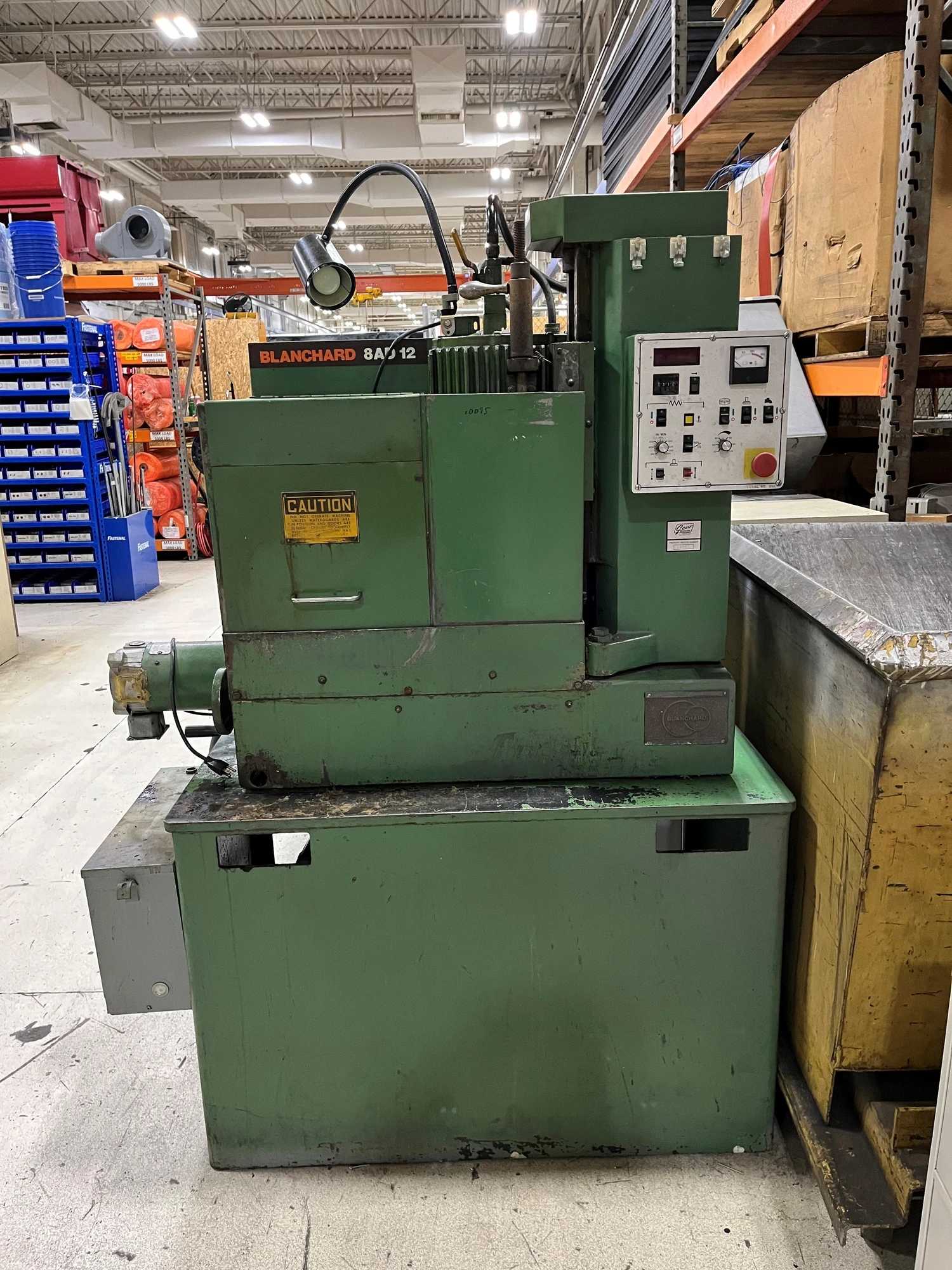 BLANCHARD 8AD-12 ROTARY SURFACE GRINDER, 12 IN CHUCK, 8 IN WHEEL, 5 HP MOTOR, 7 IN WORK HEIGHT - SURFACE GRINDERS