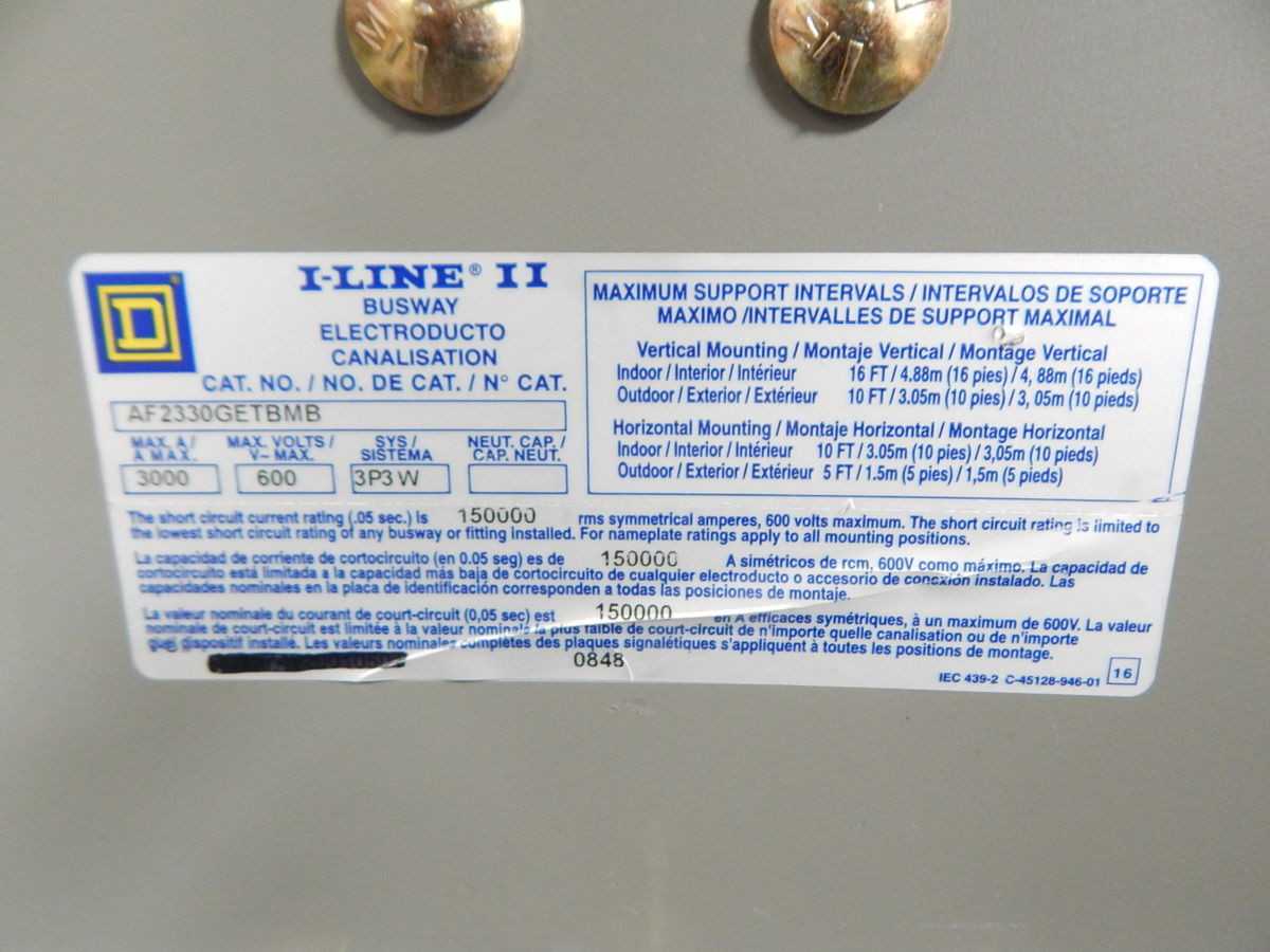 SQUARE D AF2330GETBMB ELECTRICAL PANEL BOARD, 600 VAC VOLTAGE, 3000 A CURRENT, SINGLE-PHASE - ELECTRICAL COMPONENTS