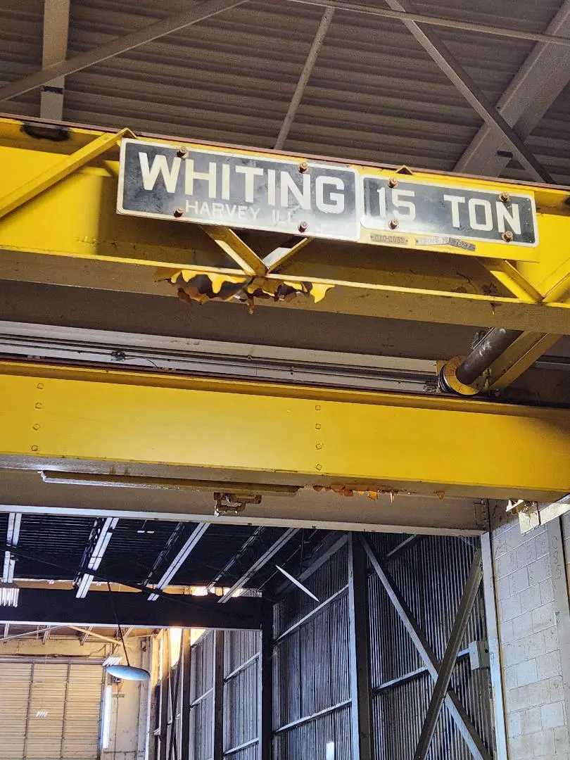 WHITING 15T 20' SPAN DBL COLUMN BRIDGE CRANE 480V 3P 30/150/300 FPM - BRIDGE CRANE