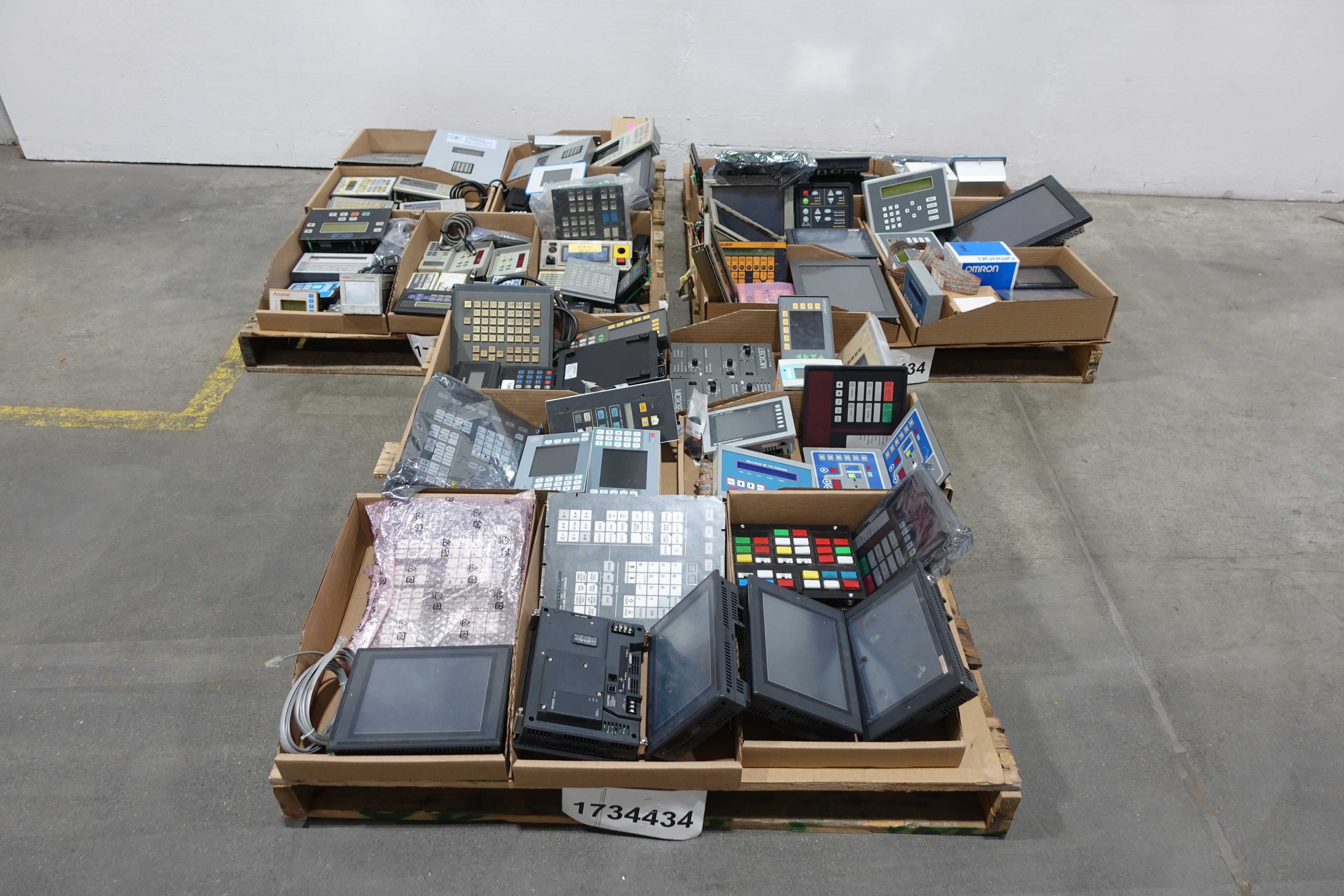 SKU 1734434 - 3 PALLETS OF ASSORTED INTERFACE PANELS - OPERATOR INTERFACE PANELS