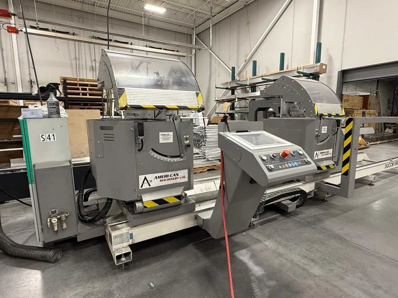 2017 MEPAL ITALIA REMIX DUCCM 550 CNC DOUBLE COMPOUND MITRE SAW 4M 21.6IN BLADES 2X4HP 220V - METAL SAWS